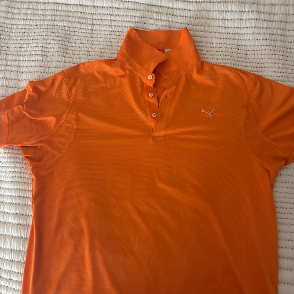 Puma Men's Vibrant Orange Polo